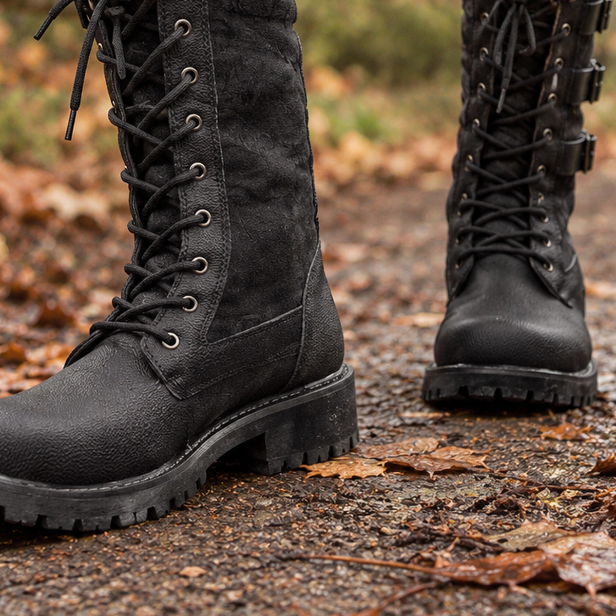 Moretti High Lace Boots - Lead Product Detail