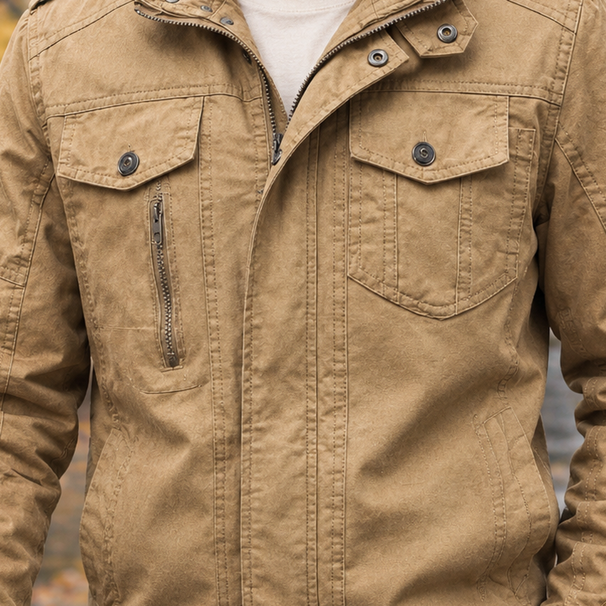 Lennox Cotton Utility Jacket - Lead Product Detail