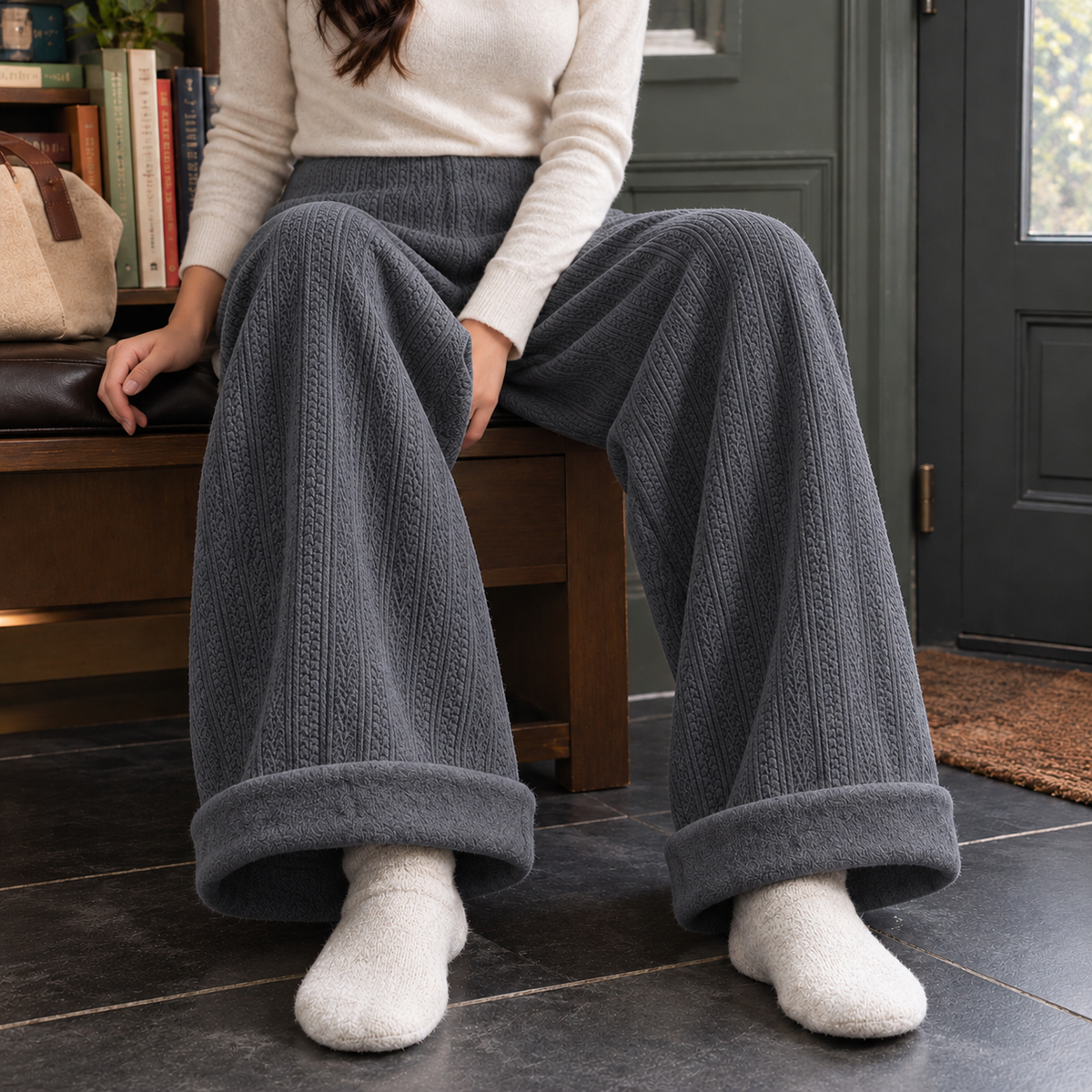 Lauren Wide Leg Pants - Dark Gray