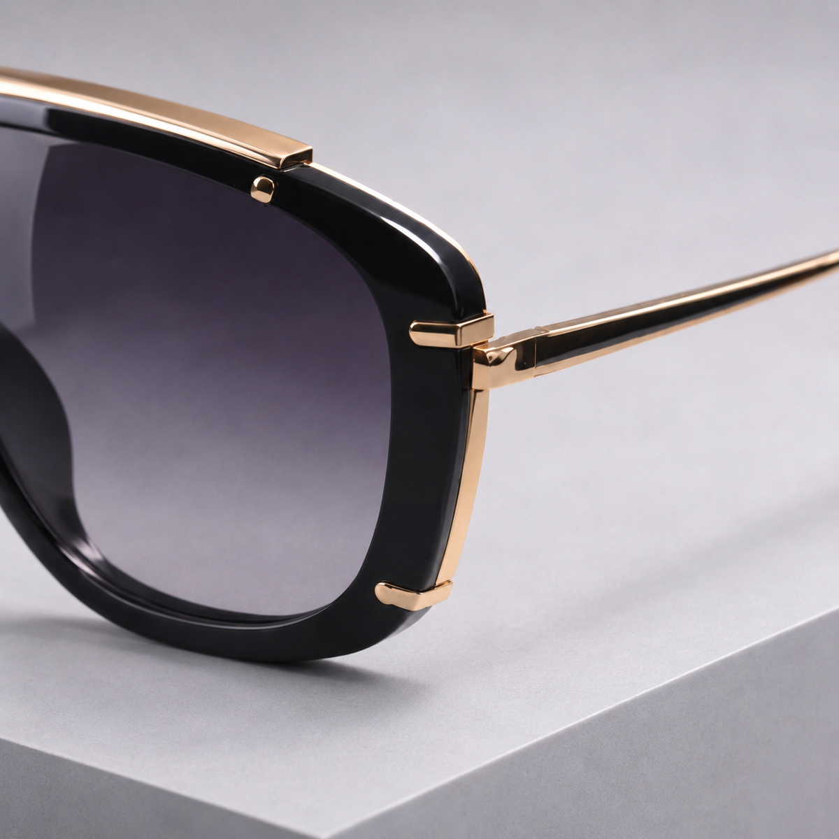 Rhys Sculpted Sunglasses - Lead Product Detail