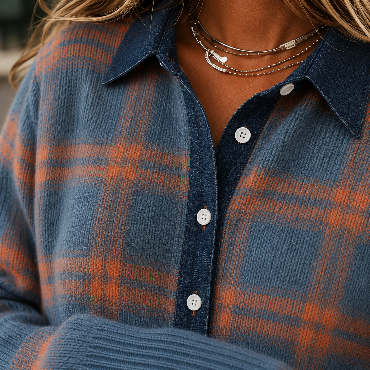 Valentina Plaid Sweater - Lead Product Detail