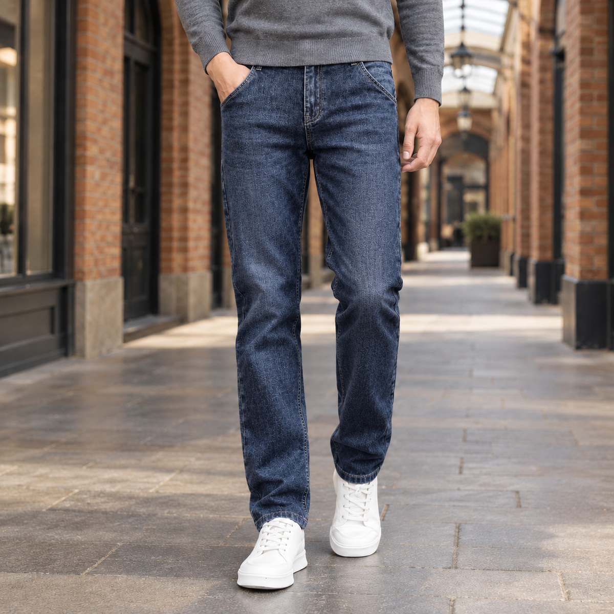 Balthasar Straight Leg Jeans - Retro Blue Xk