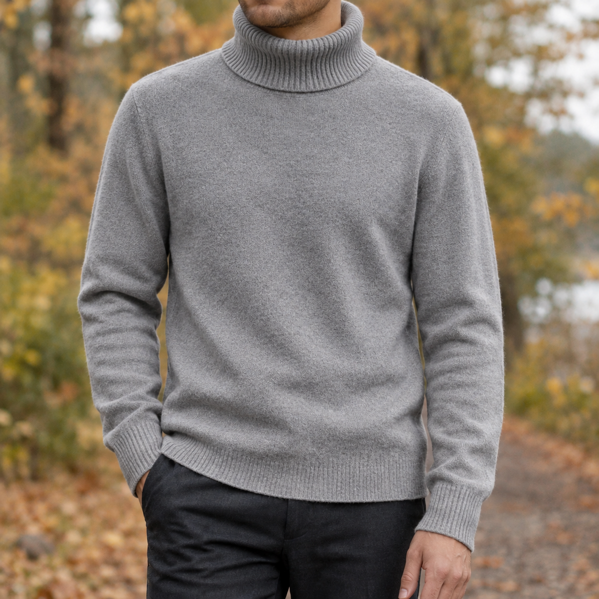 Octavian Turtleneck Sweater - Gray