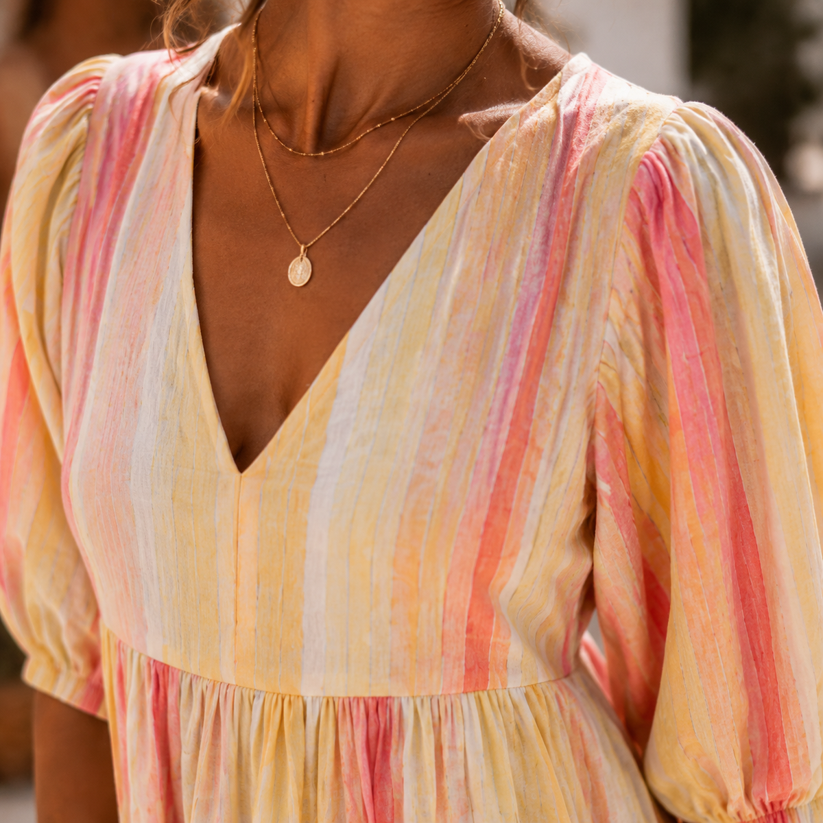 Pippa Striped Midi Dress - Lead Product Detail