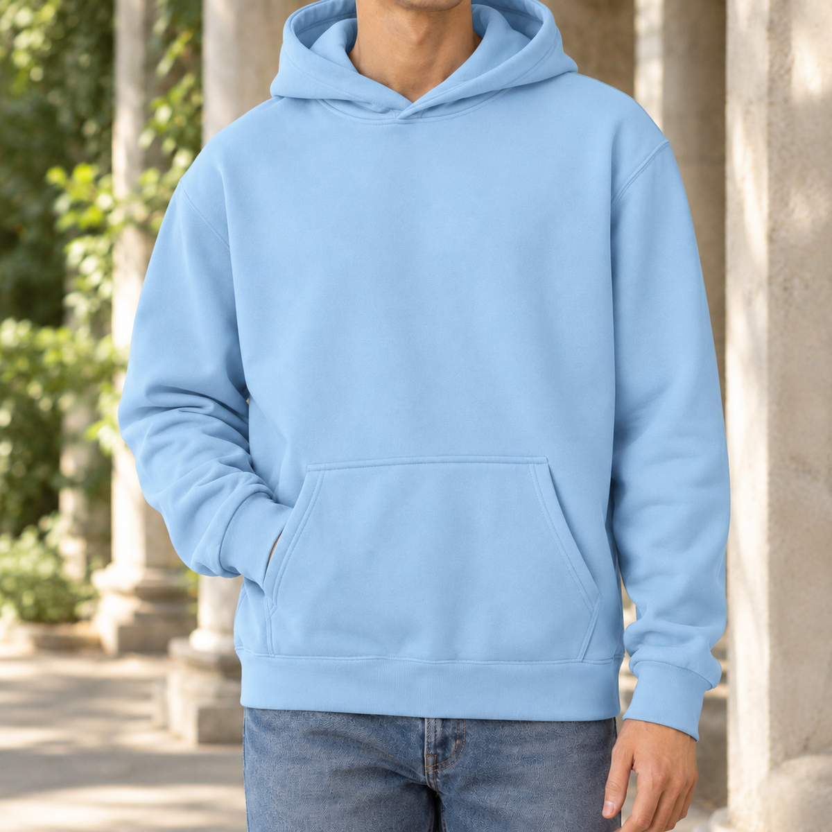 Benoit Pullover Hoodie - Light Blue