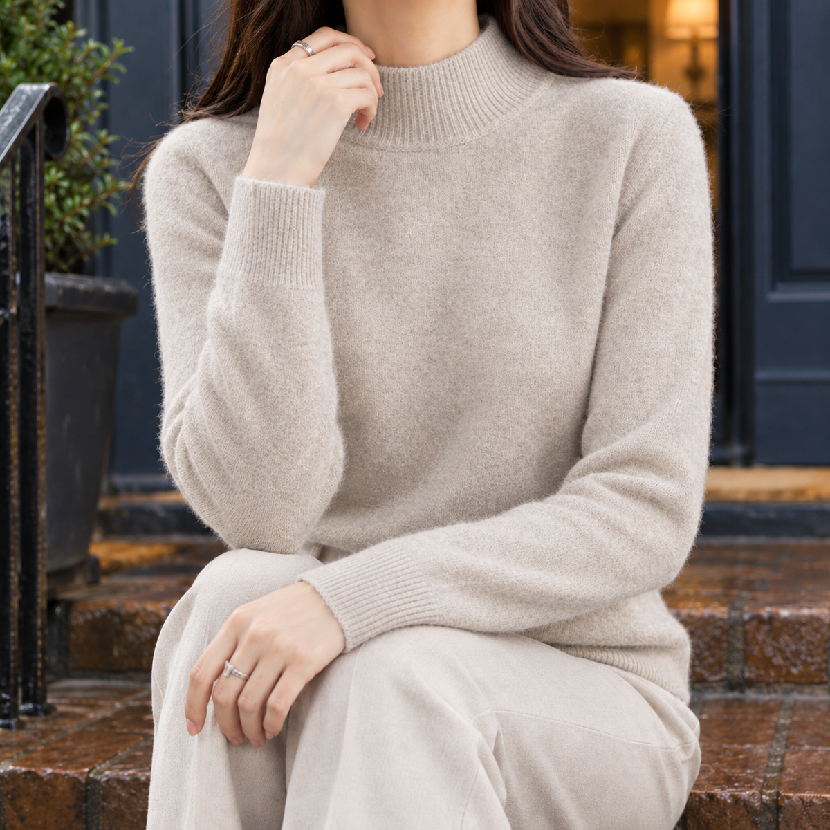 Annalise Mock Neck Sweater - As Pictured