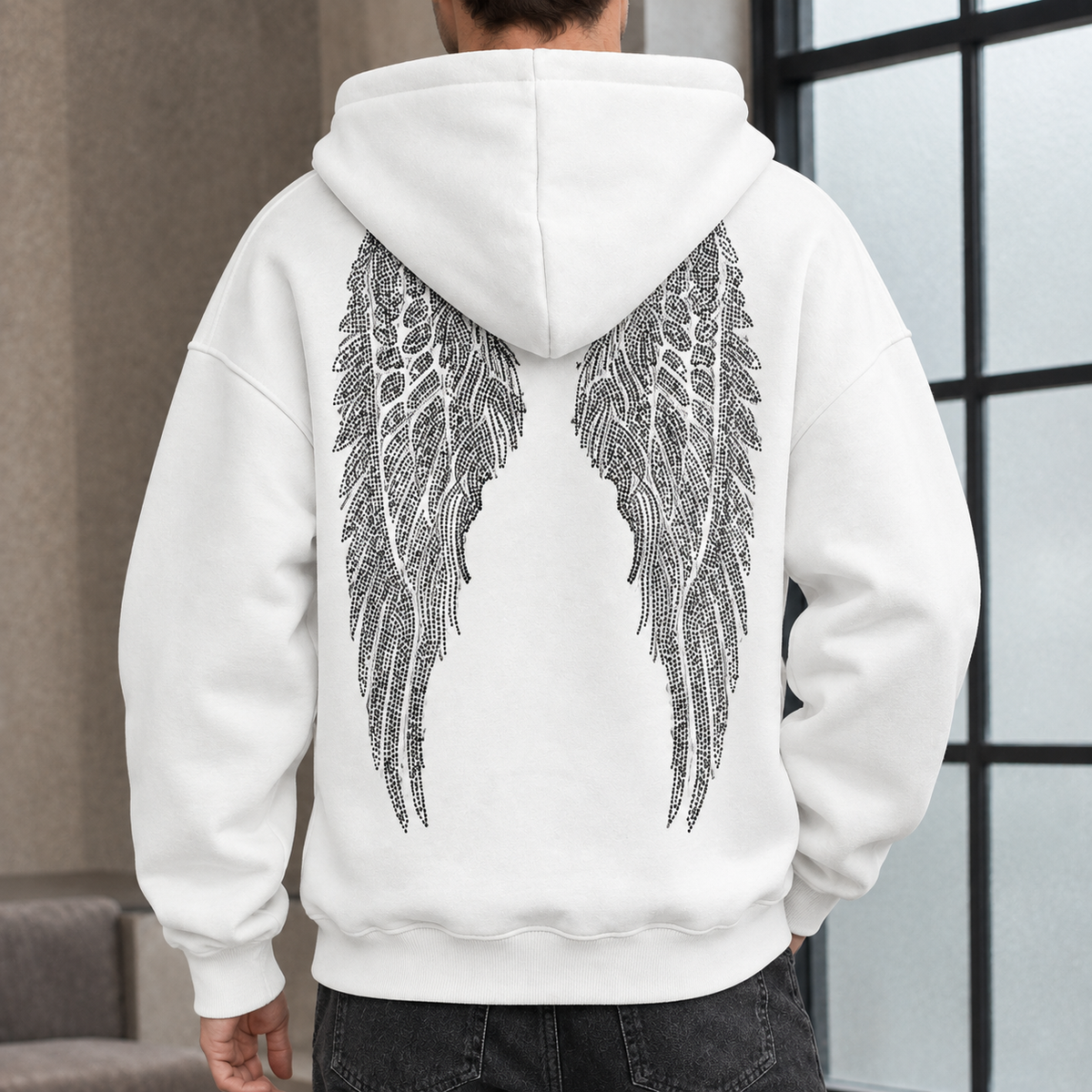 Stefan Wing Hoodie - White