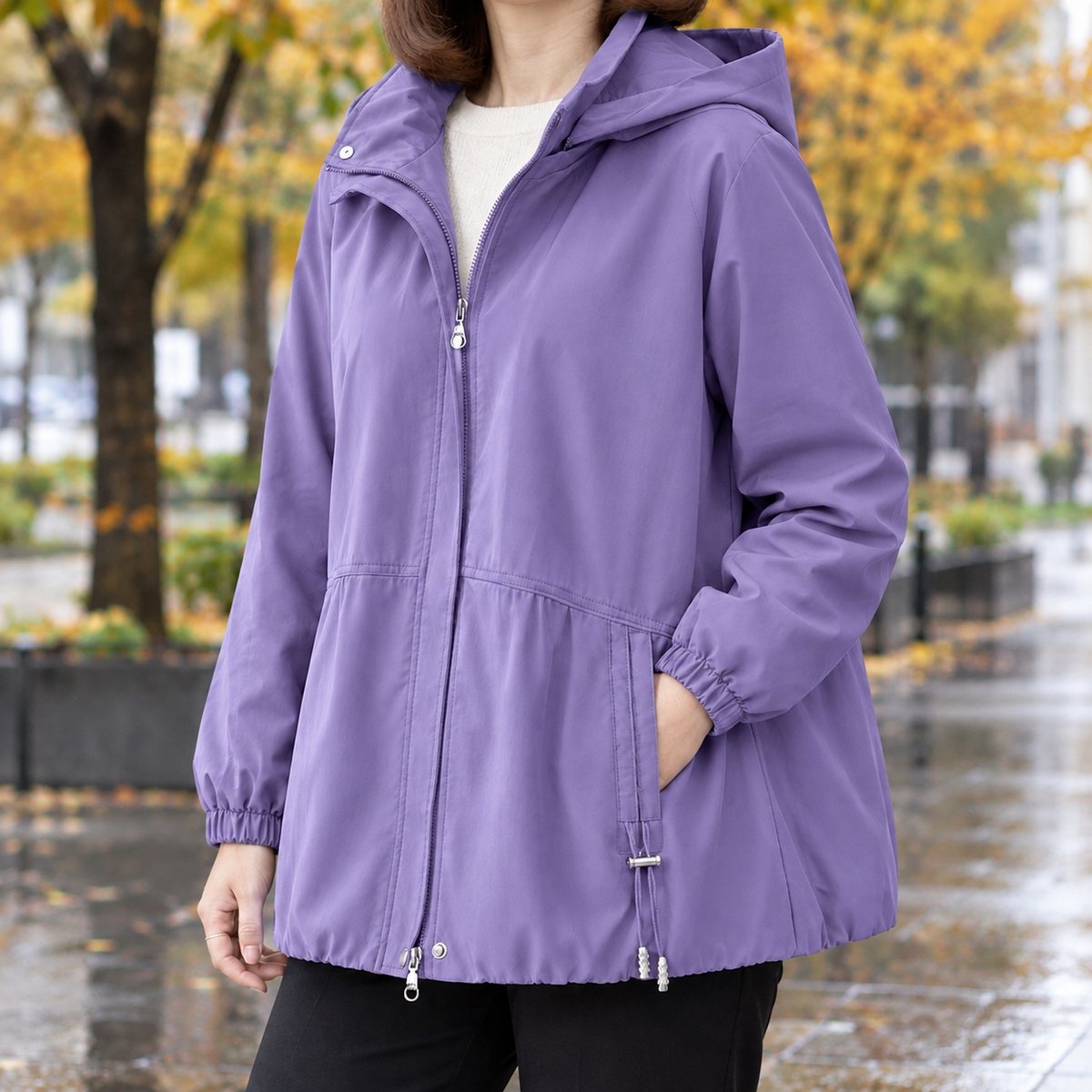 Cadence Hooded Jacket - Purple