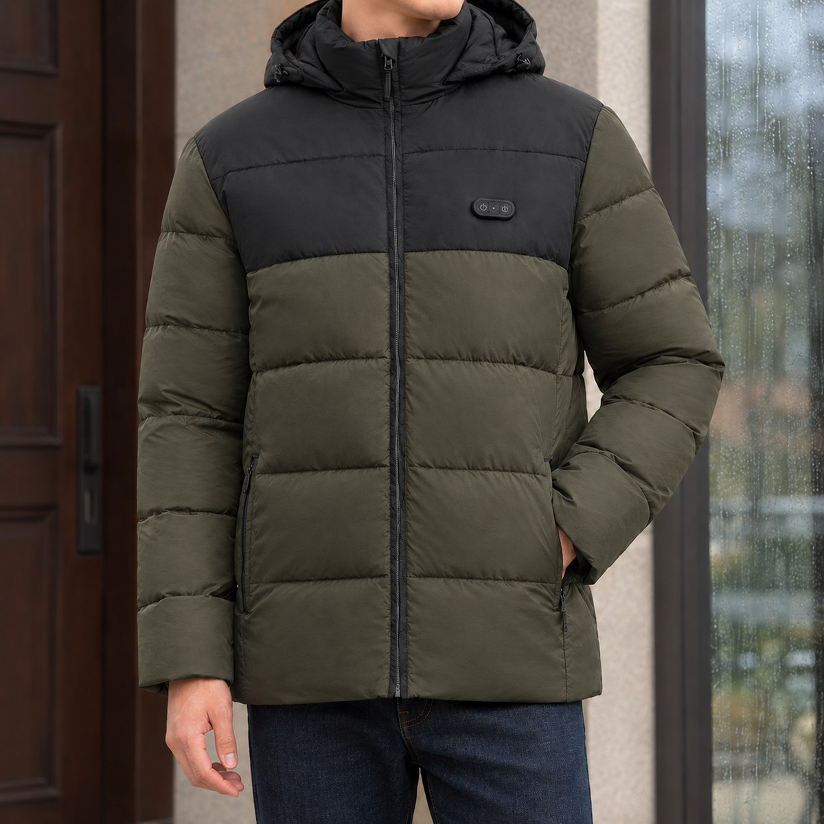 Esteban Heated Jacket - Army Green
