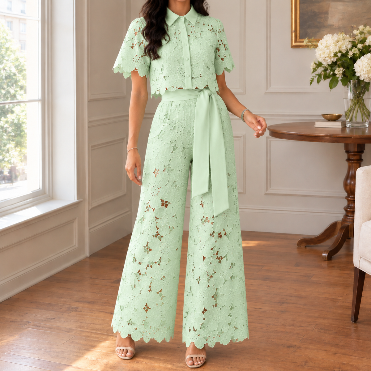 Fenna-June Lace Set - Green