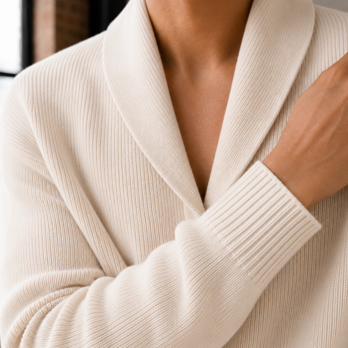 Florian V-Neck Sweater - Lead Product Detail