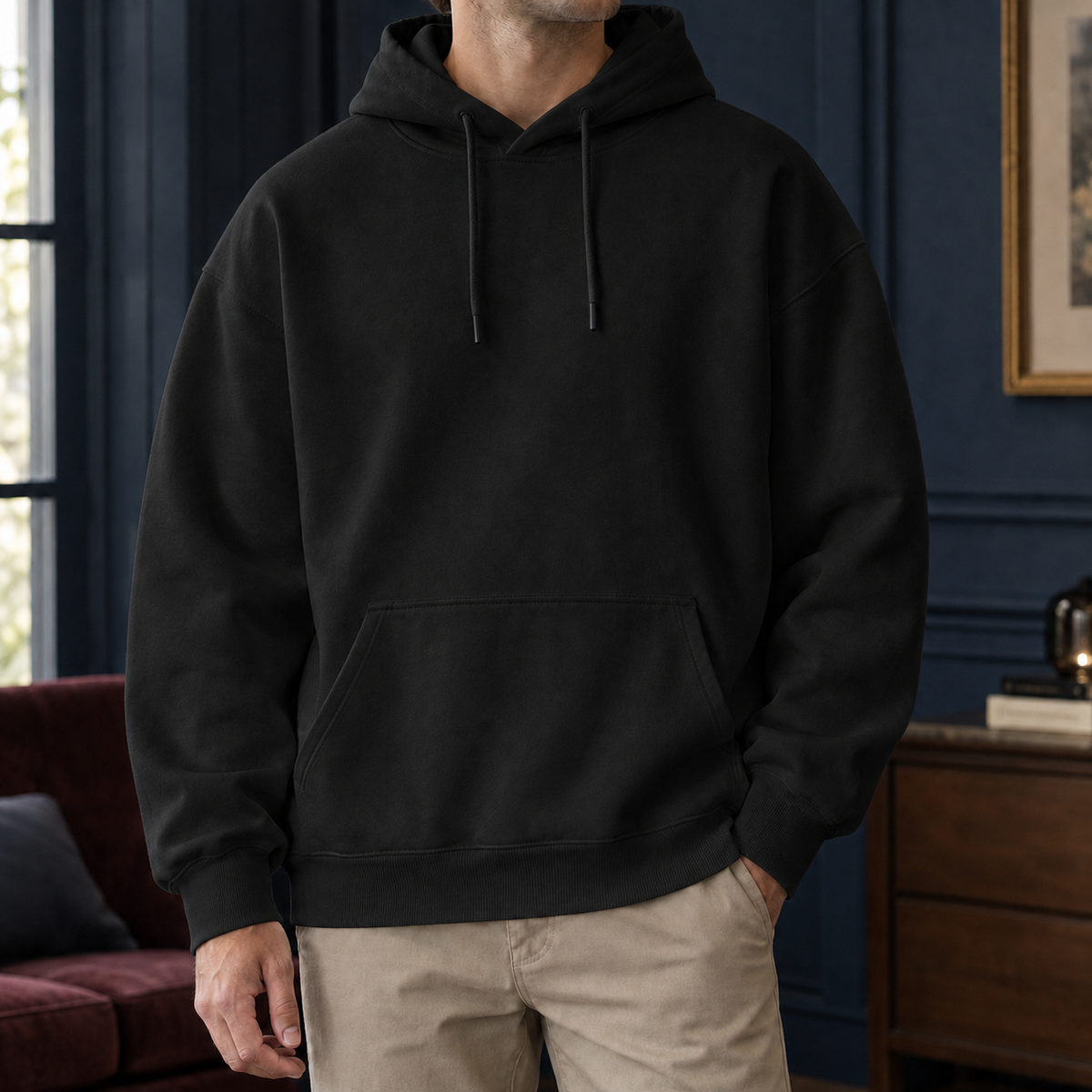 Gustave Relaxed Hoodie - Black