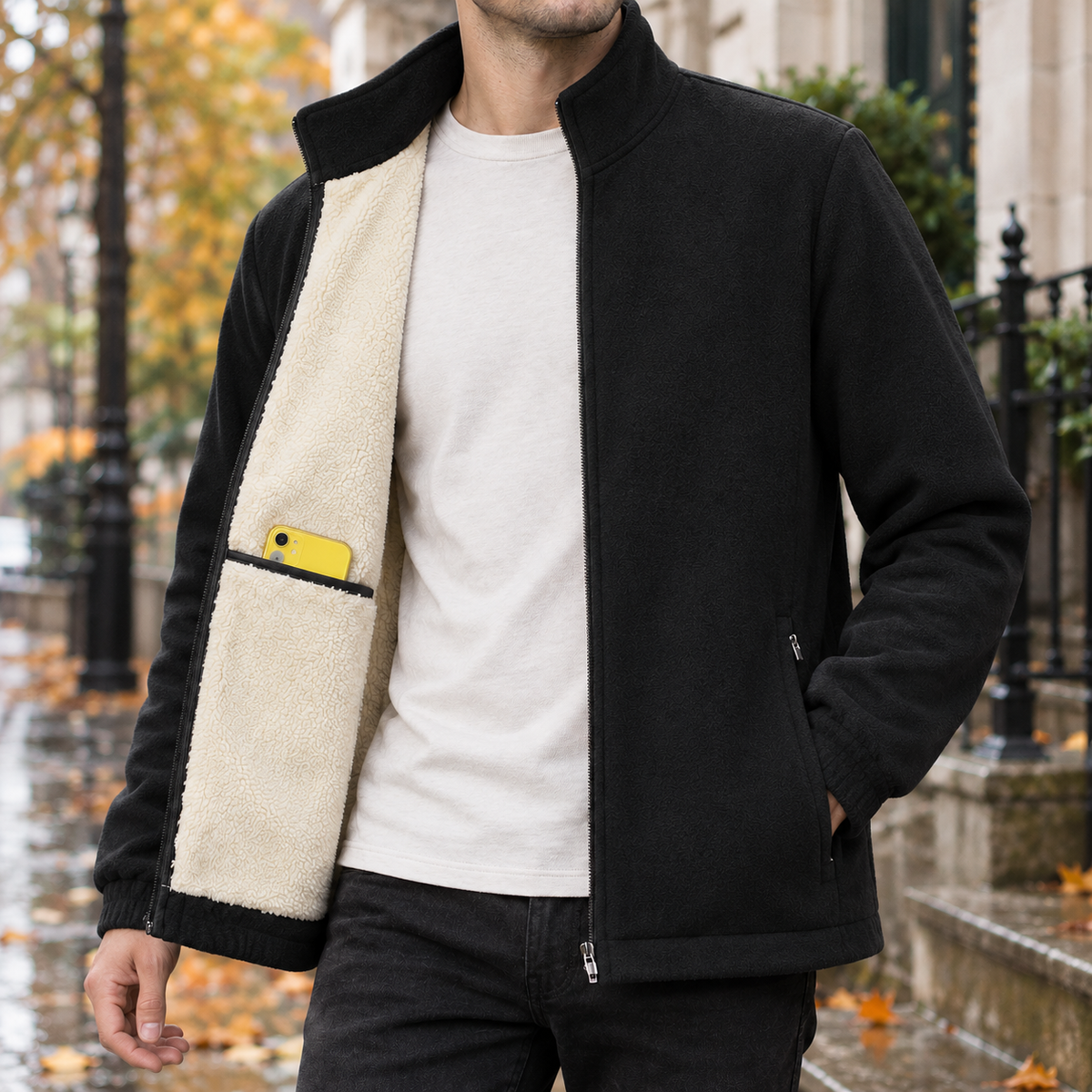 Argus Fleece Jacket - Black Yy