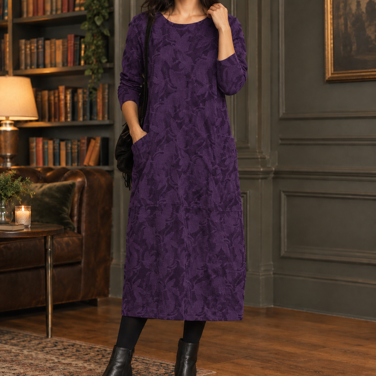 Morgan Cocoon Dress - Purple