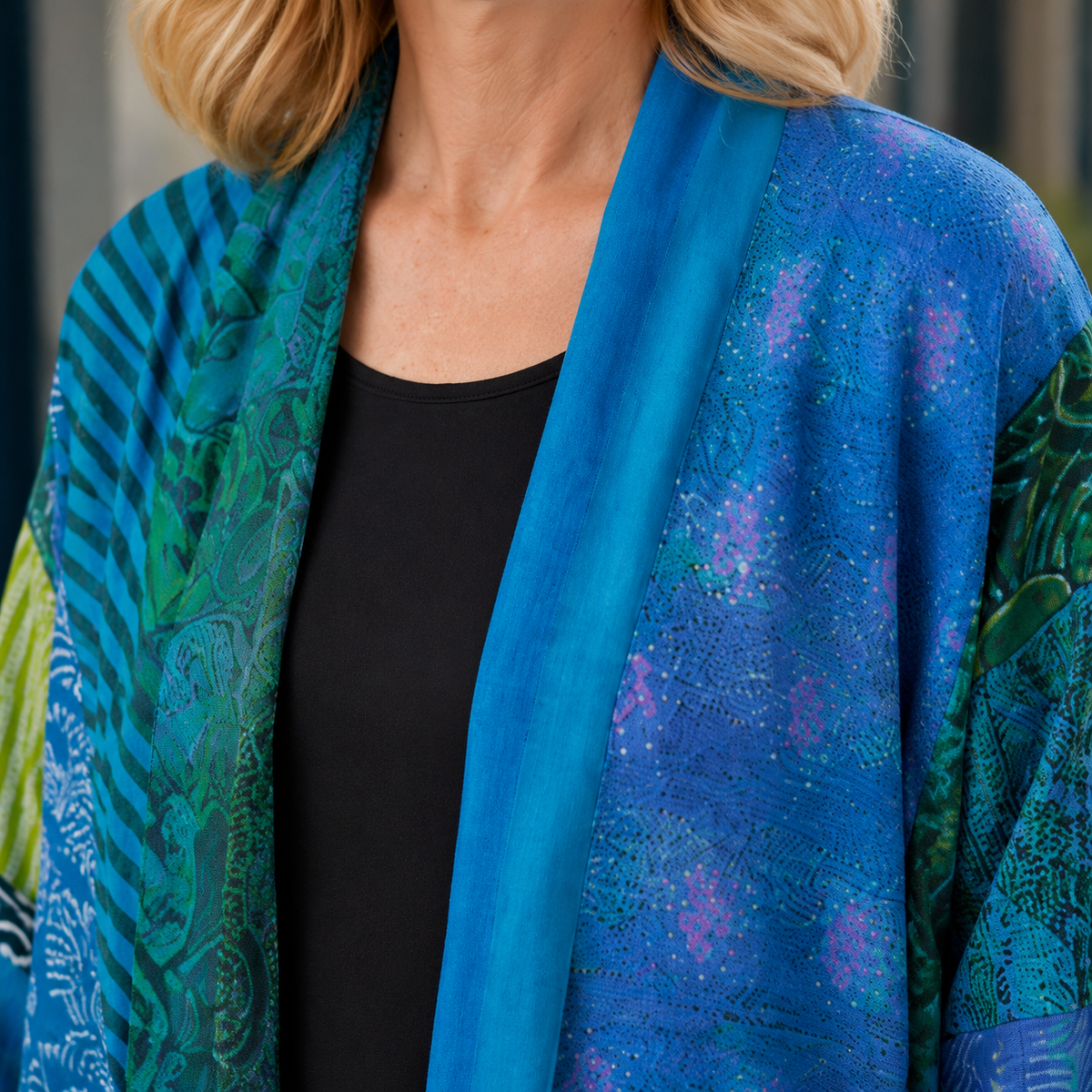 Oriana Patchwork Cardigan - Lead Product Detail