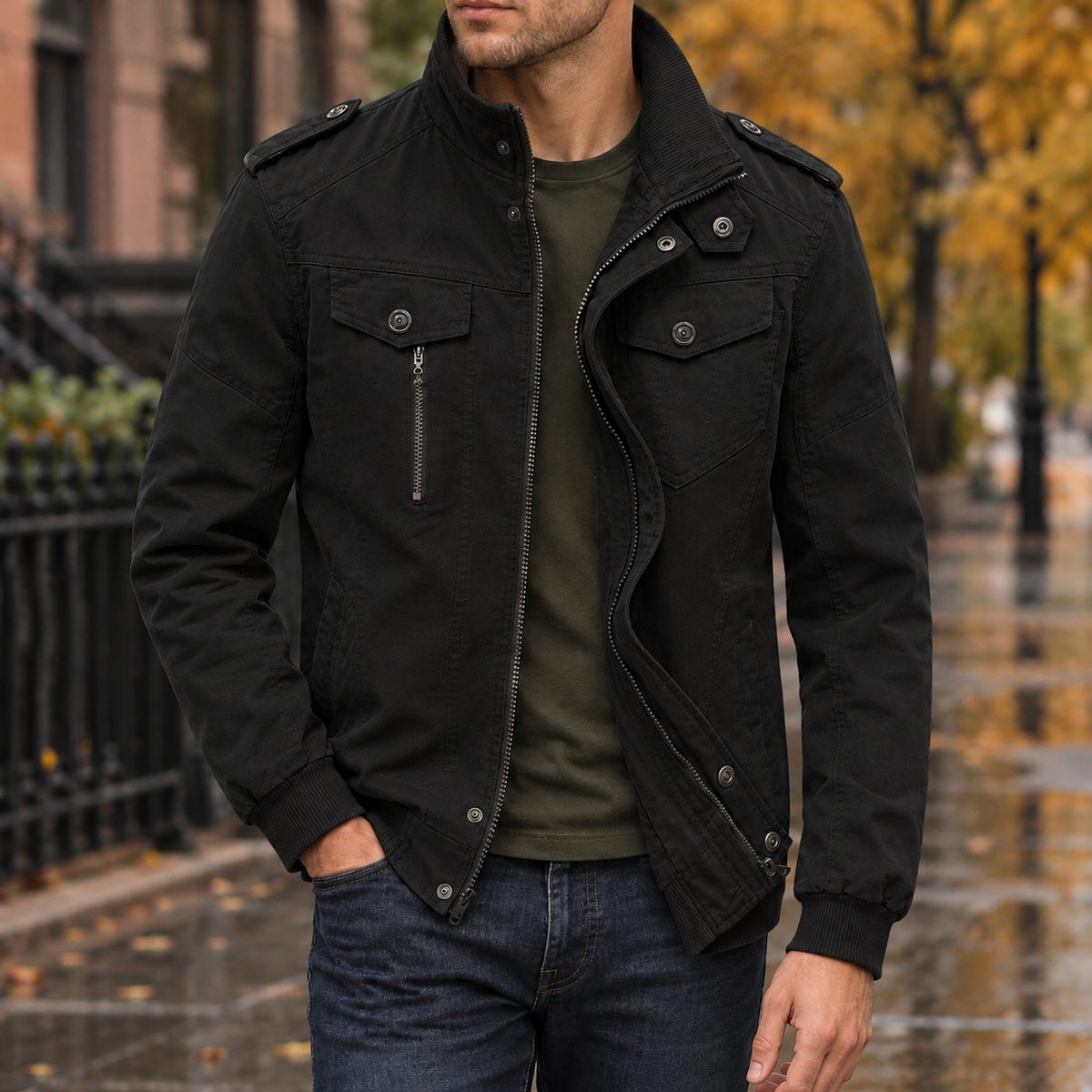 Thomas Utility Jacket - Black