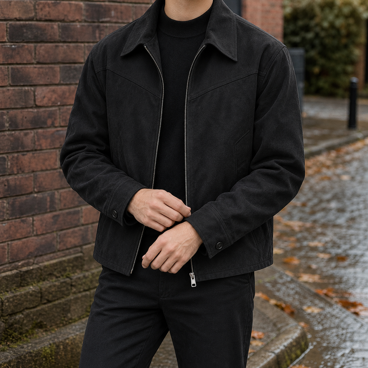Jake Collared Jacket - Black
