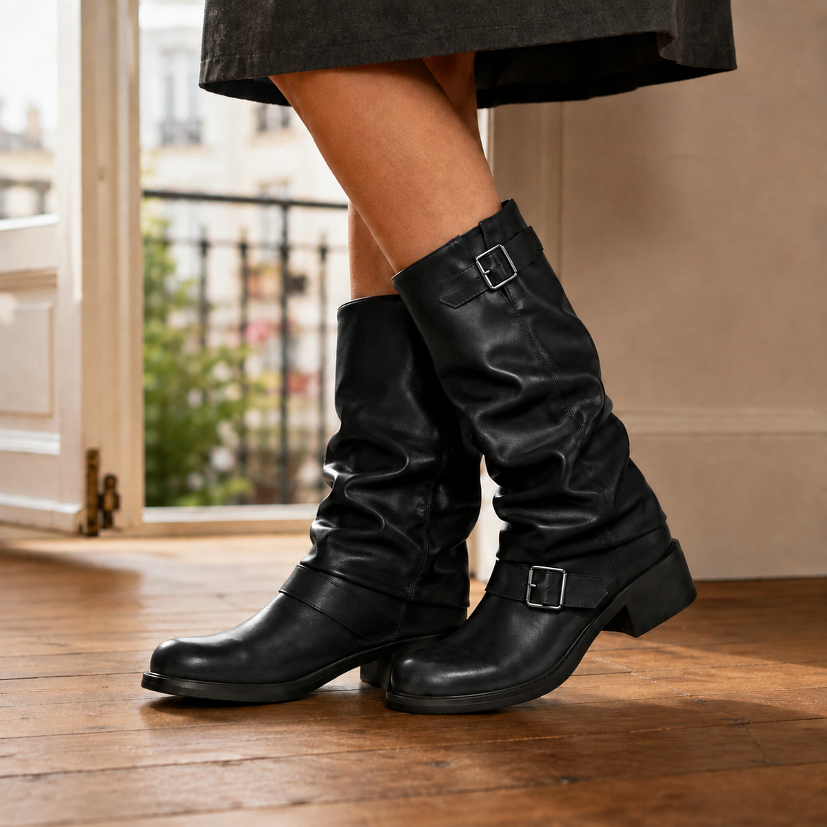 Ferraro Biker Boots - Black