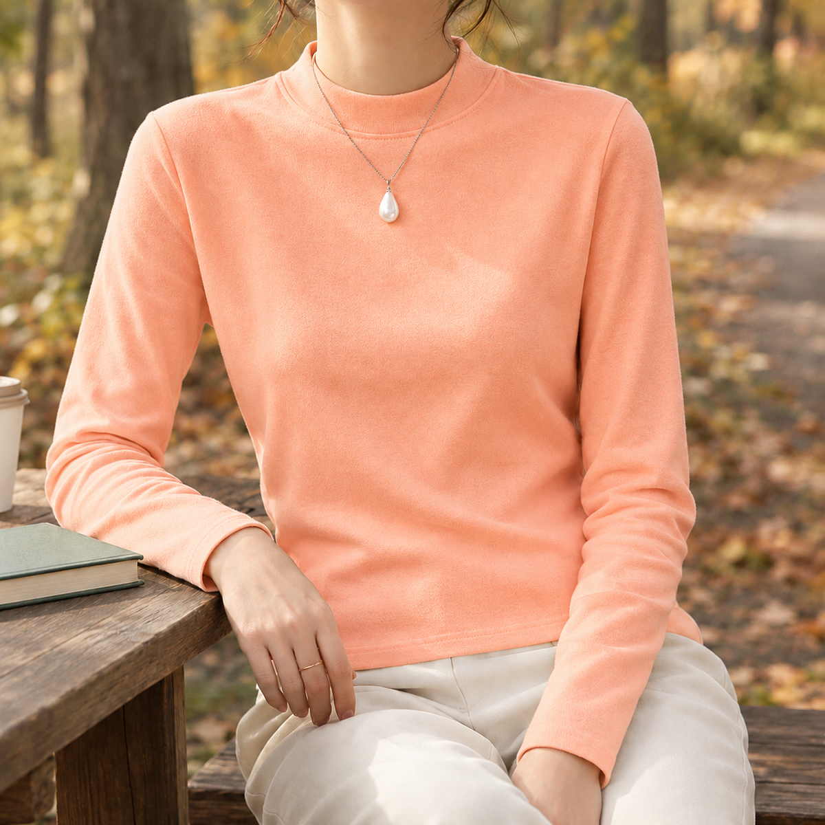 Etta-Rose Cashmere Top - Peach