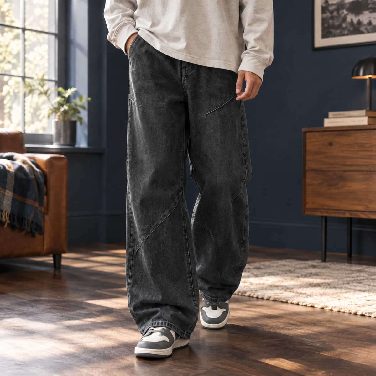 Ross Wide Leg Jeans - Black