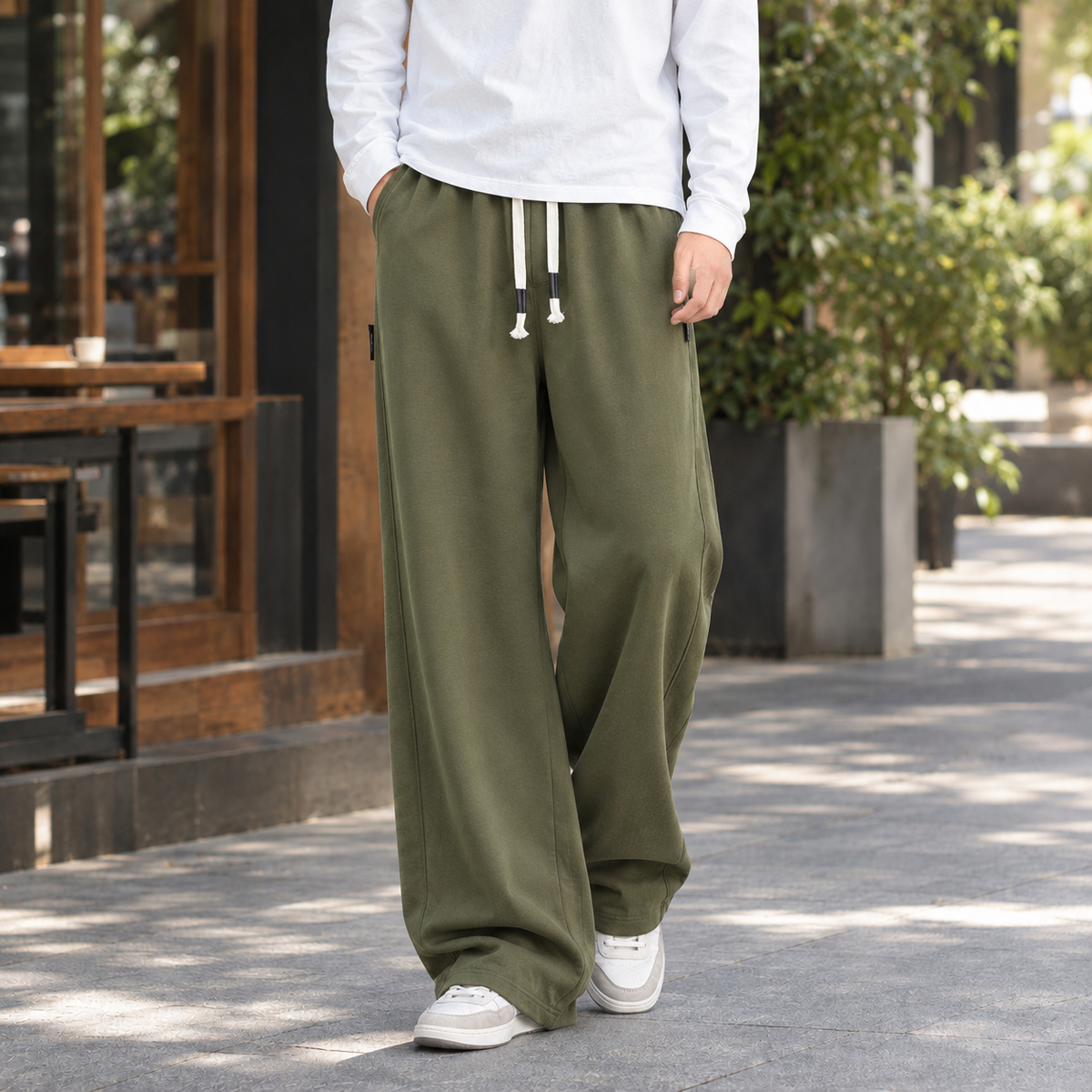 Maxim Wide Leg Pants - Military Green