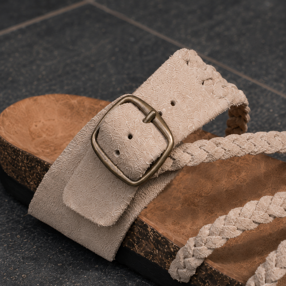 Sorrento Braided Sandals - Lead Product Detail
