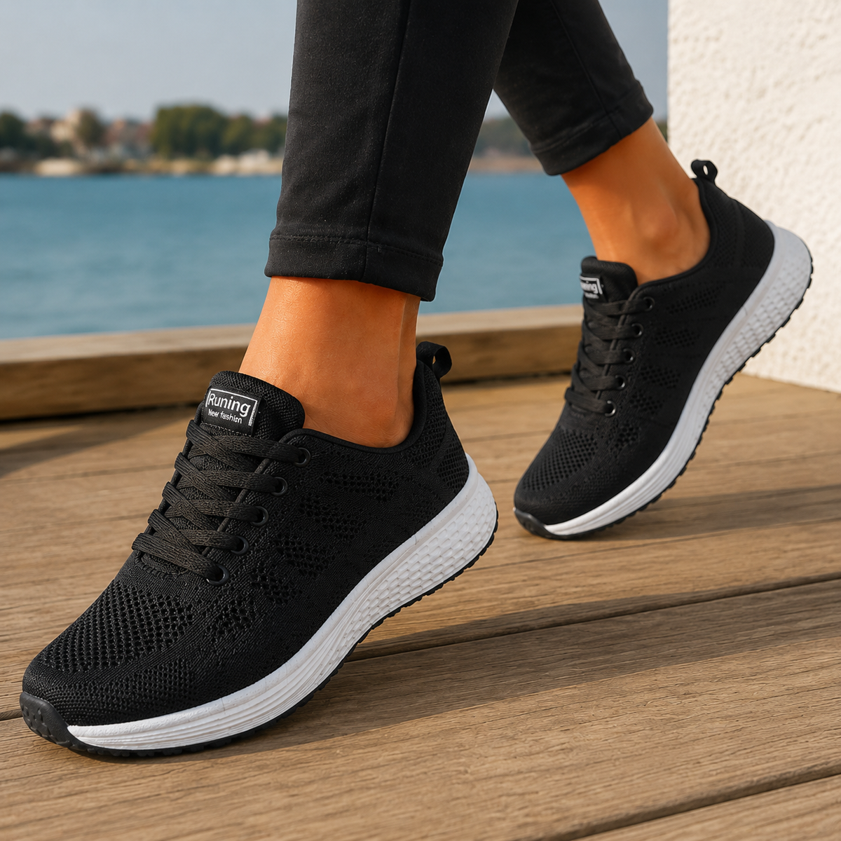 Varese Orthopedic Sneakers - Black