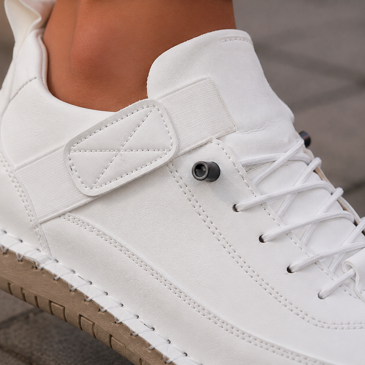 Genova Strap Sneakers - Lead Product Detail