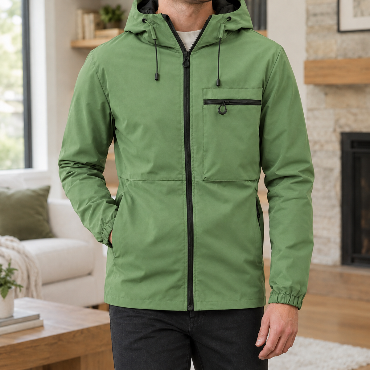 Bradley Hooded Jacket - Fruit Green