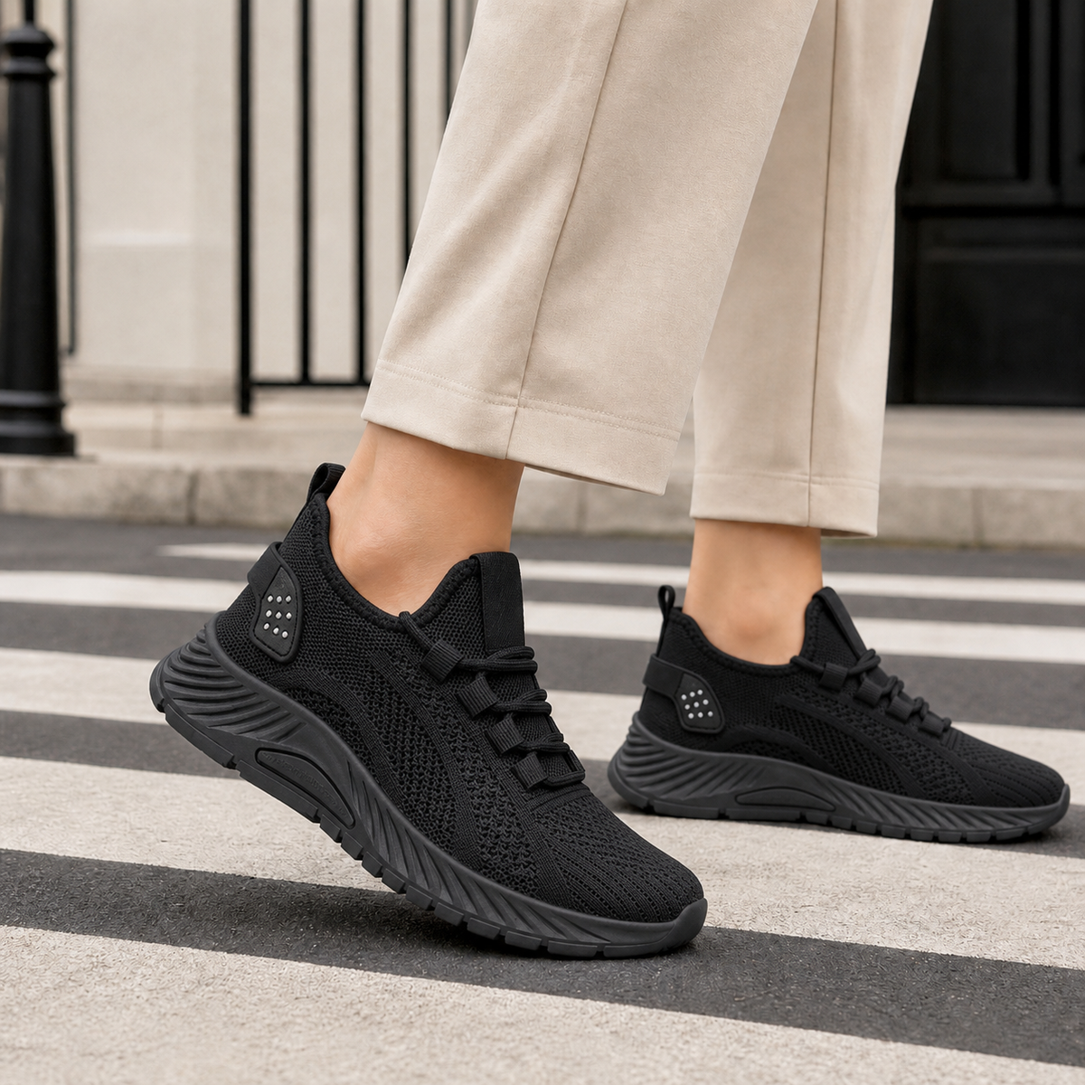 Rapallo Knit Sneakers - Black