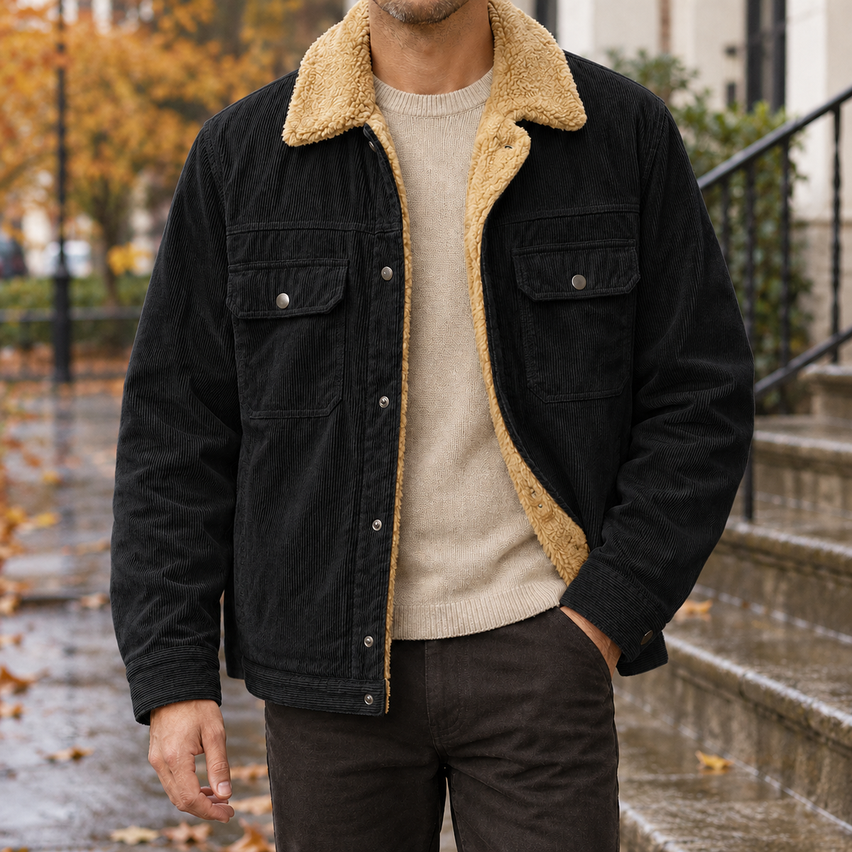 Colin Cashmere Jacket - Black