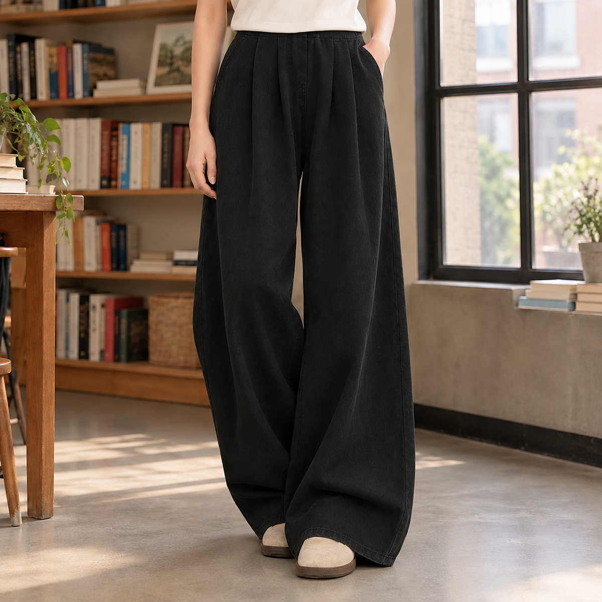Rosemary Wide Leg Pants - Black