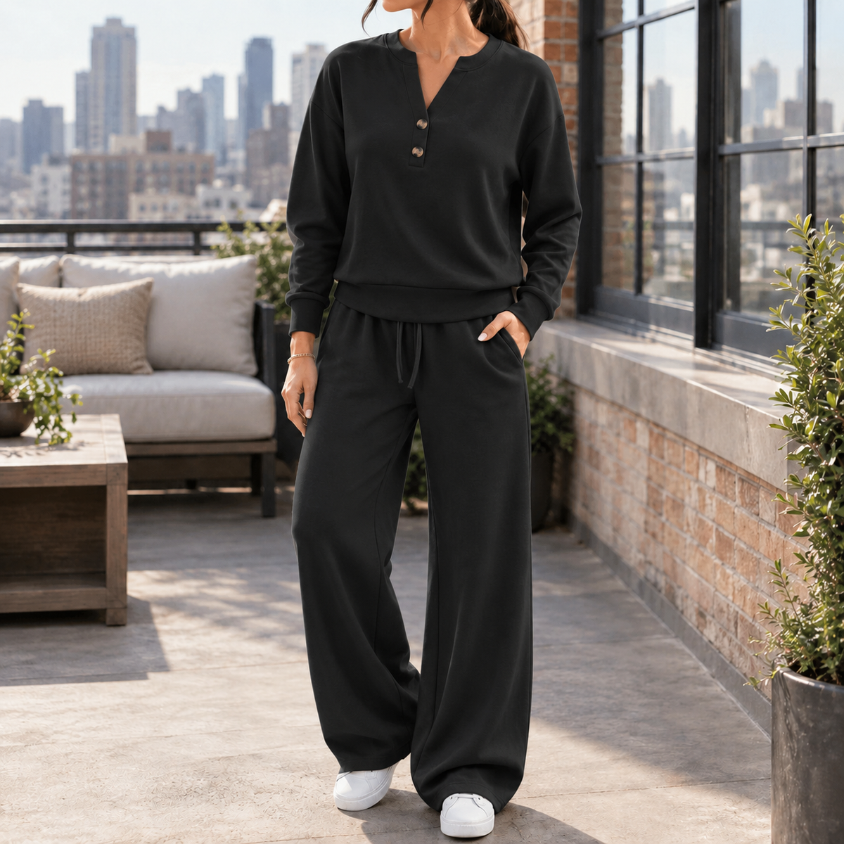 Lucinda Relaxed Set - Black