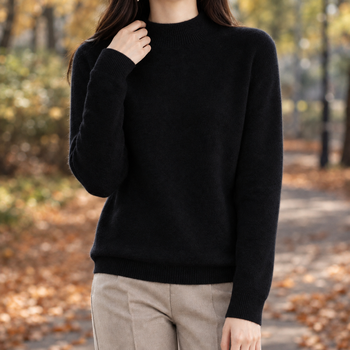 Dorothea-Rae Wool Sweater - Black