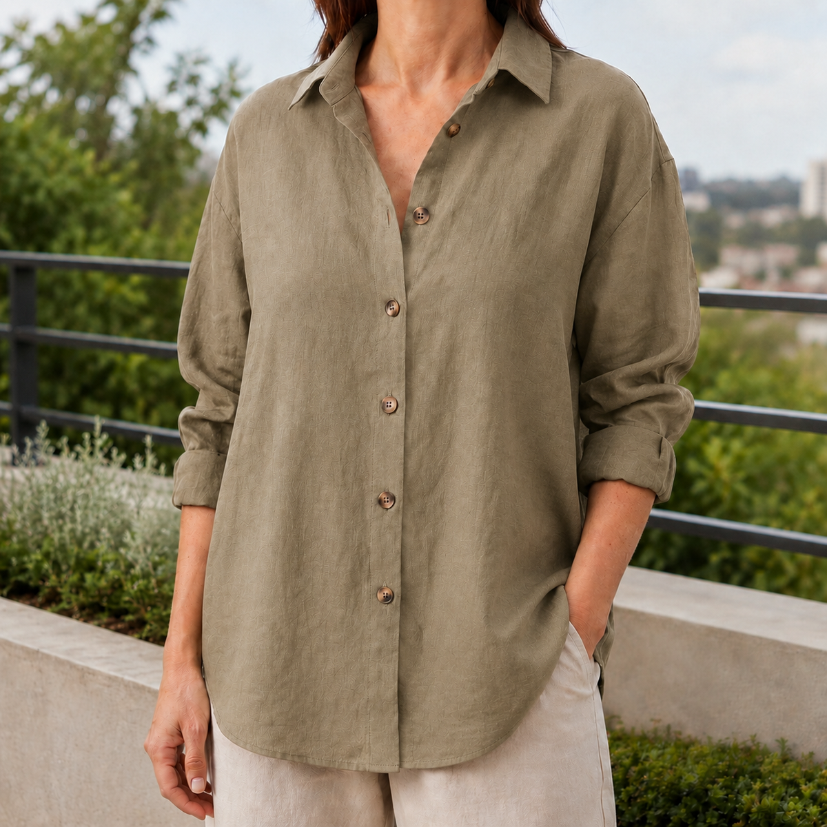 Cerys Relaxed Shirt - Khaki