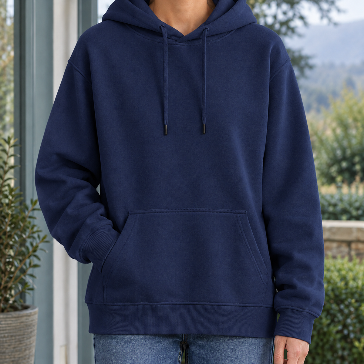 Bertram Relaxed Hoodie - Navy Blue
