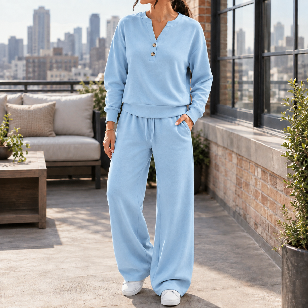 Lucinda Relaxed Set - Light Blue