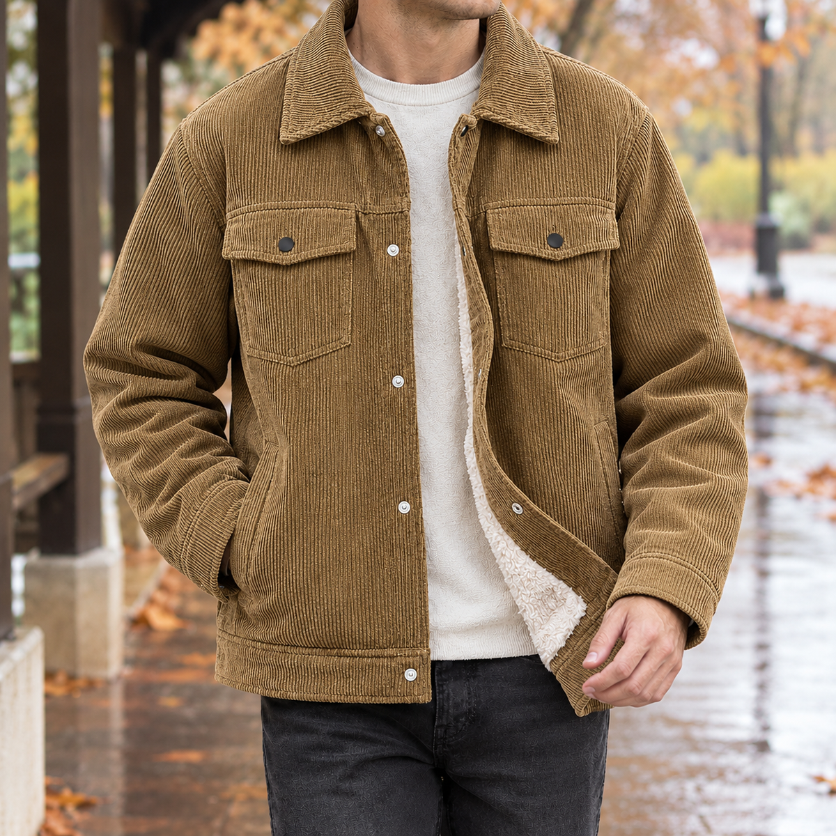 Keaton Corduroy Jacket - Brown