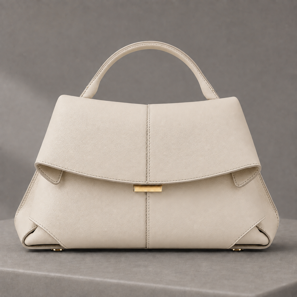 Falcone Leather Handbag - White