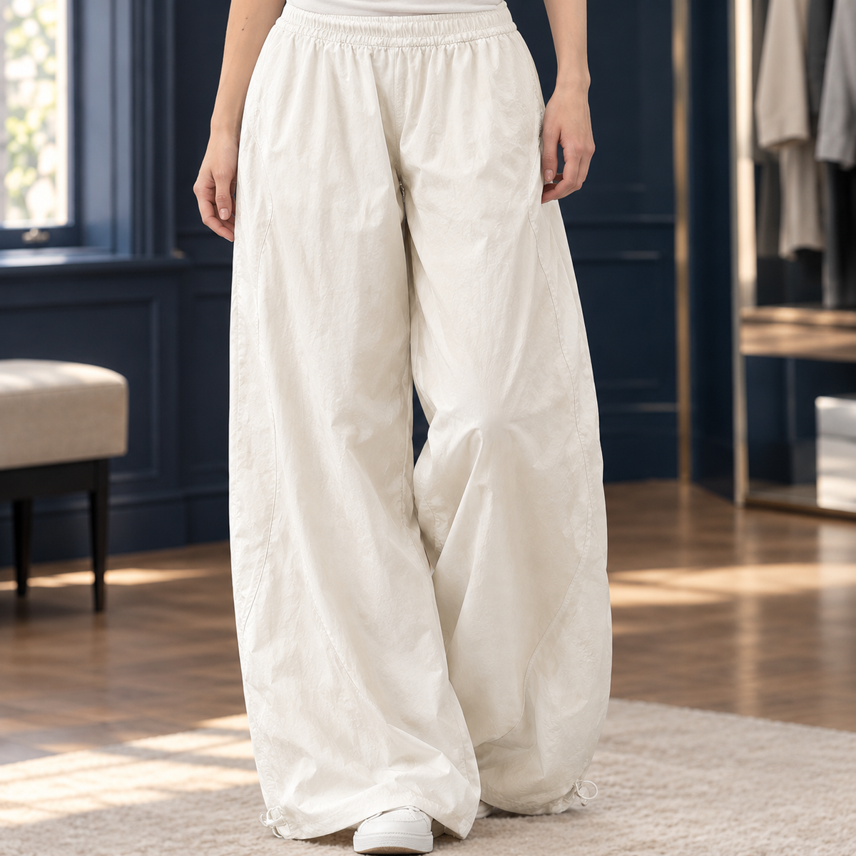 Hazel-Hope Wide Leg Pants - Apricot