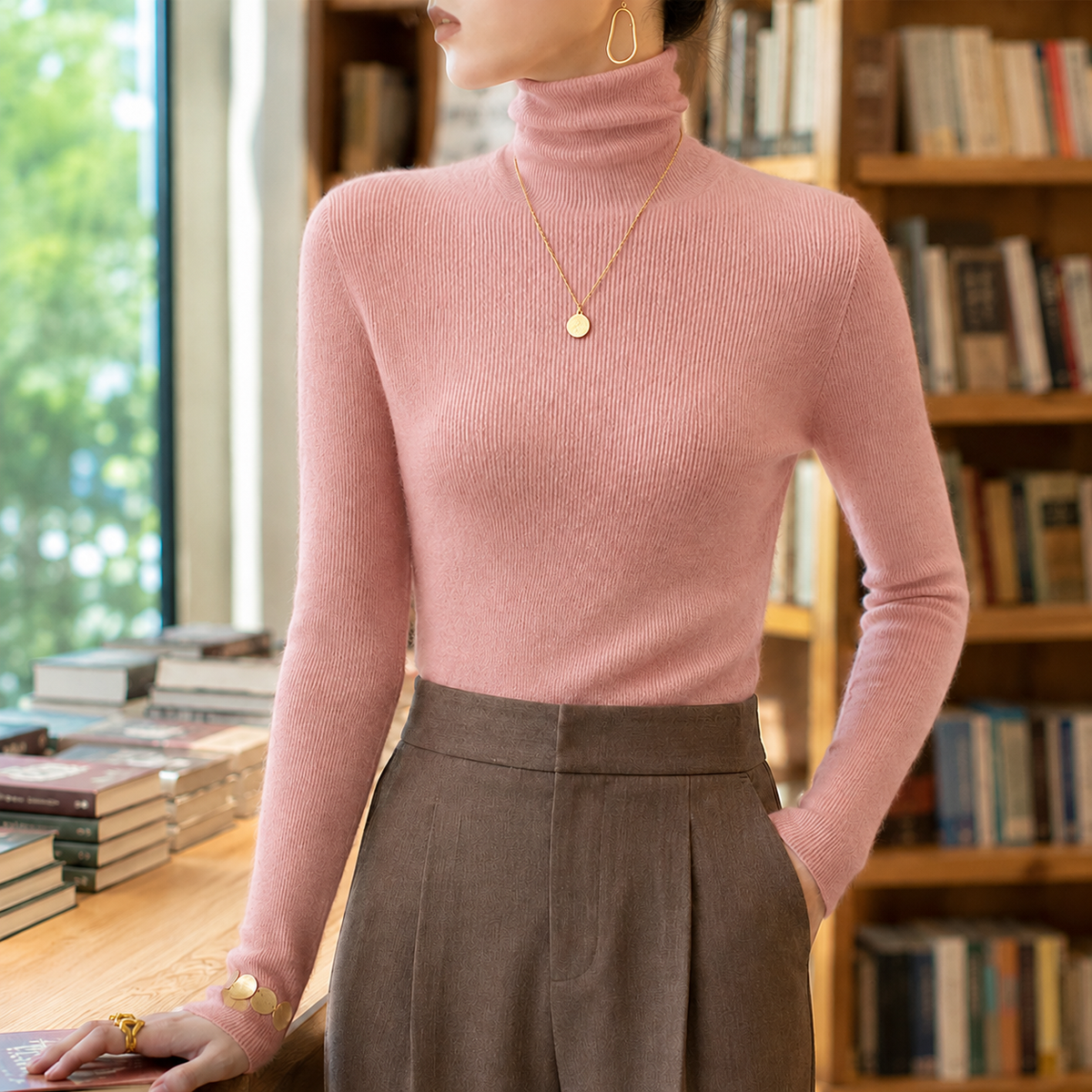 Fleur Cashmere Sweater - Pink