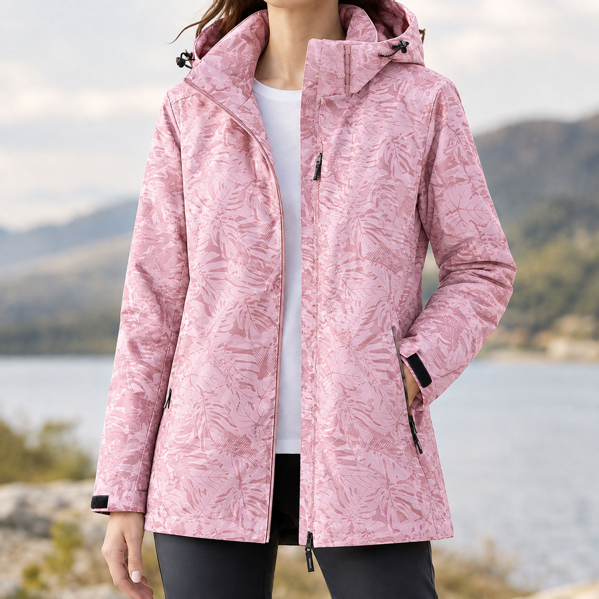 Valeria-Grace Hooded Jacket - Pink