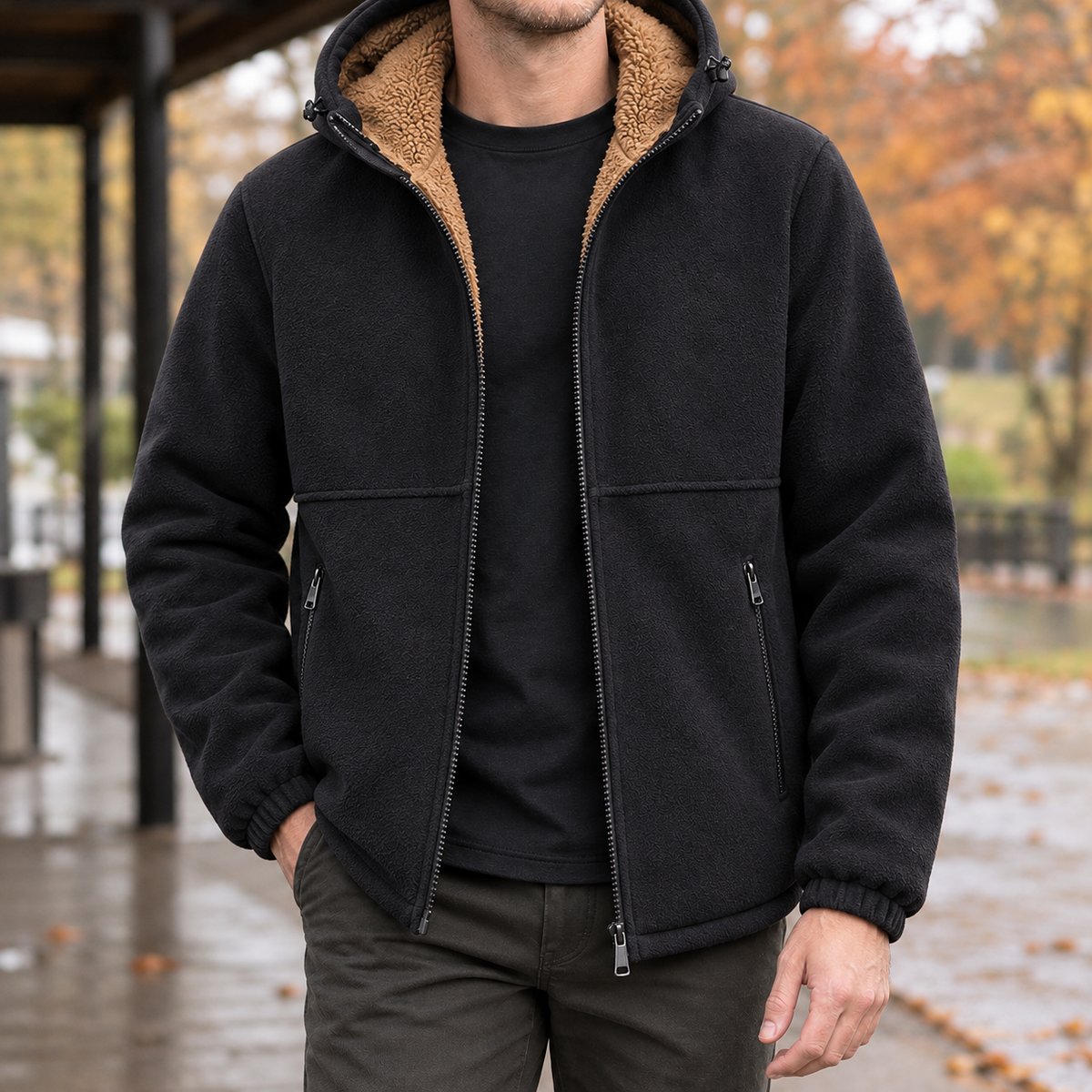 Odilon Fleece Jacket - Black
