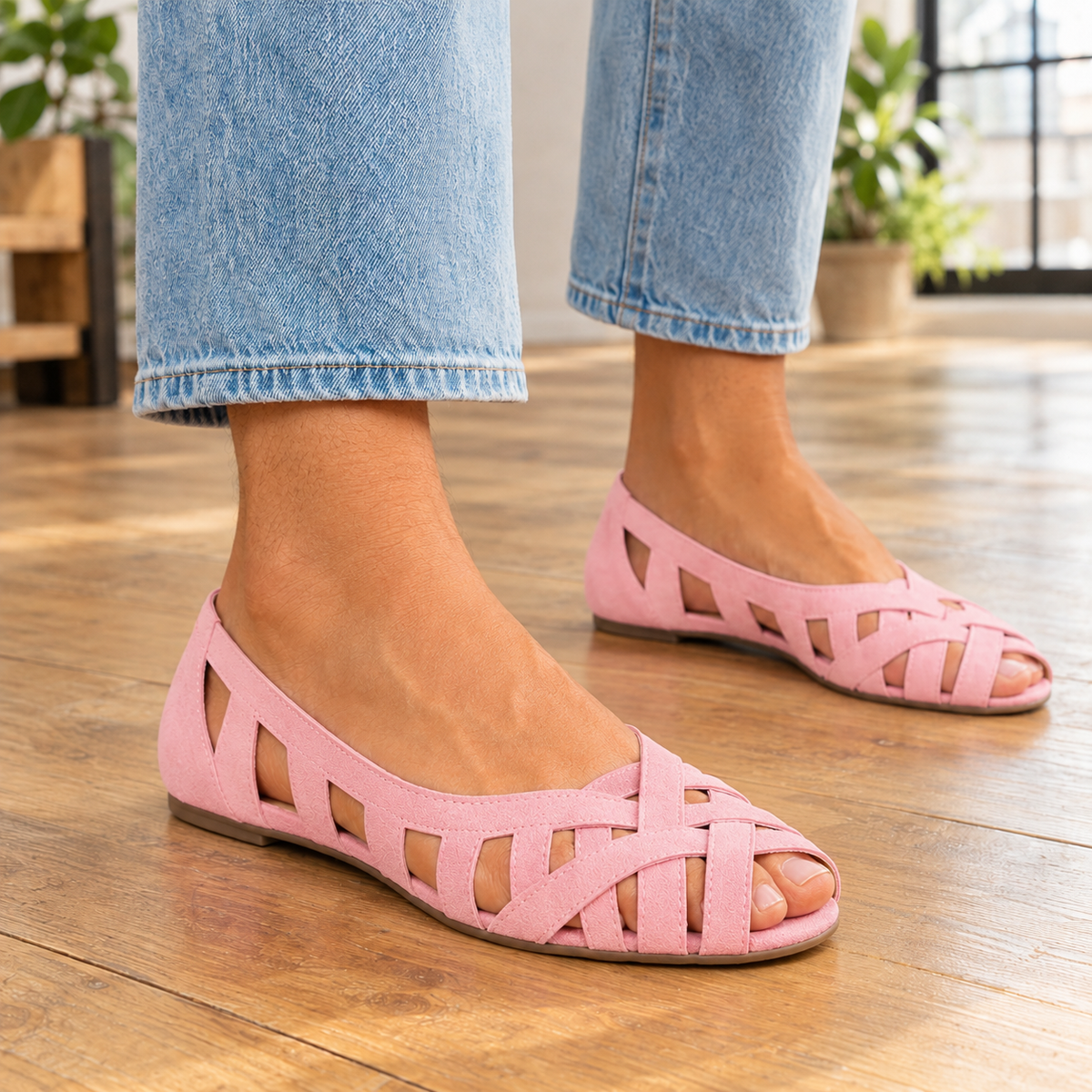 Chianti Woven Sandals - Pink