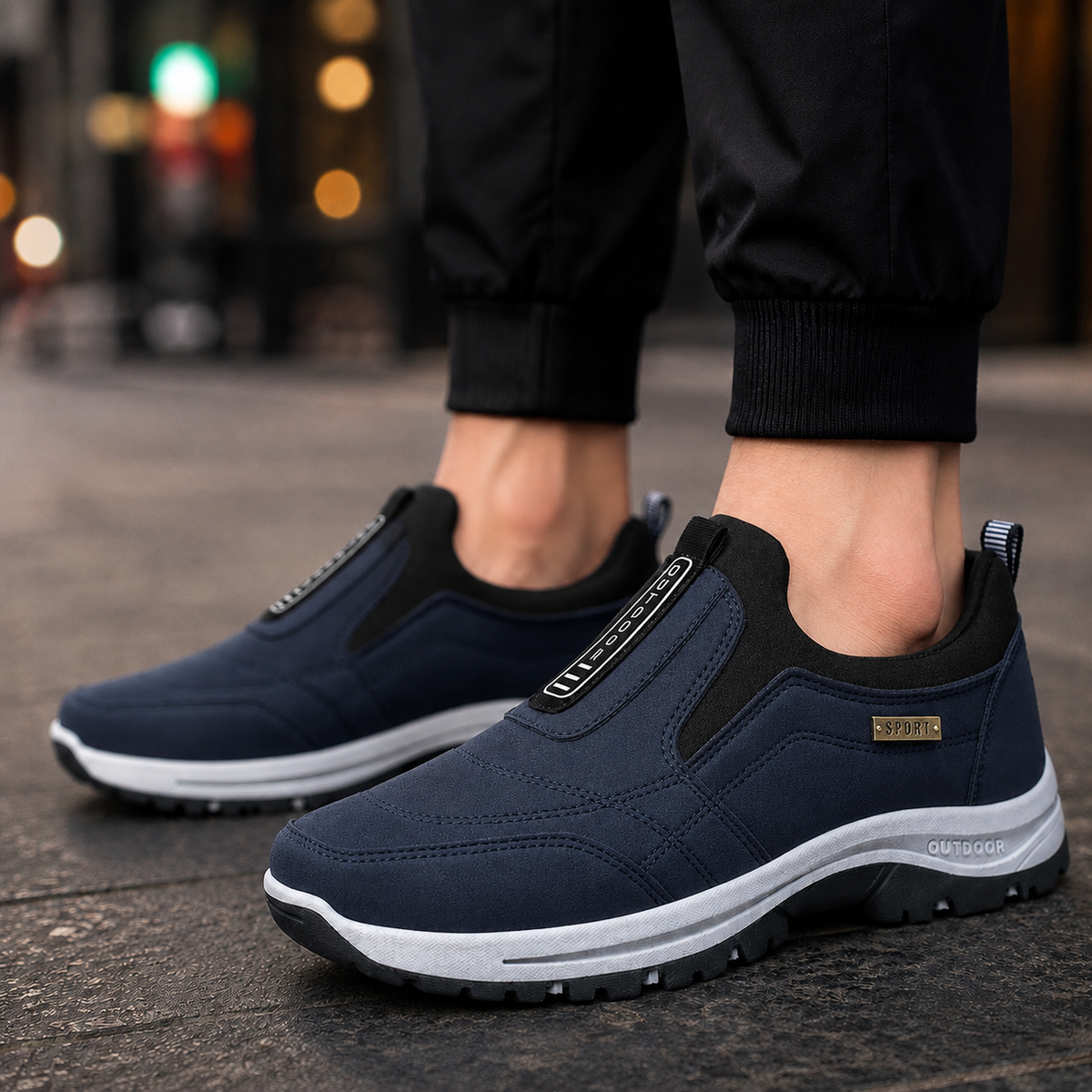 Casale Slip-On Sneakers - Navy Blue