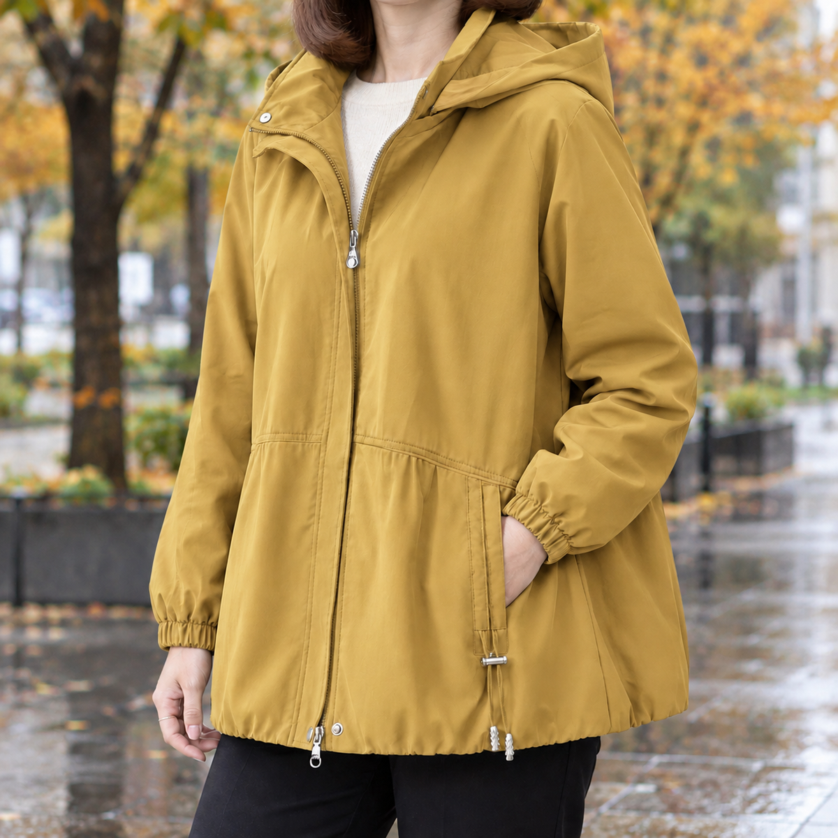 Cadence Hooded Jacket - Yellow