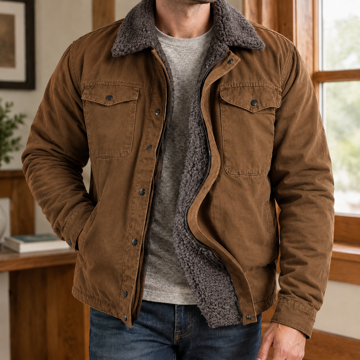 Wilder Sherpa Jacket - Brown