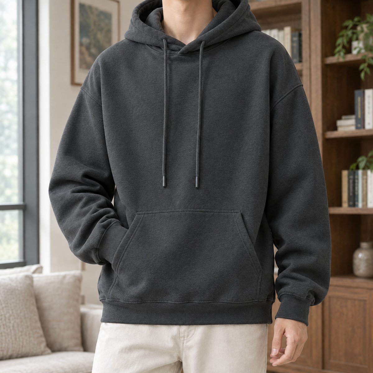 Damaso Relaxed Hoodie - Dark Gray