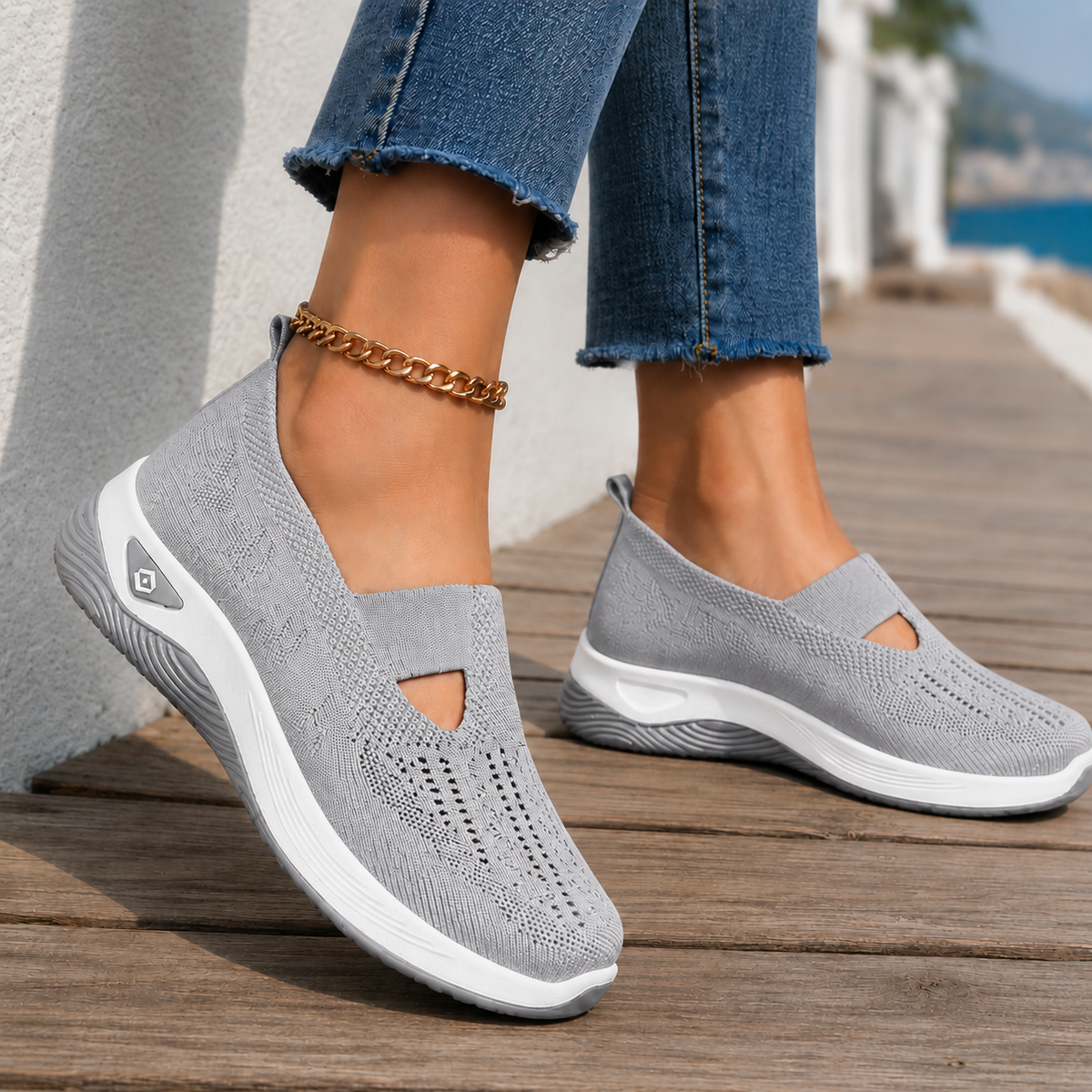 Ravello Slip-On Sneakers - Soft Gray