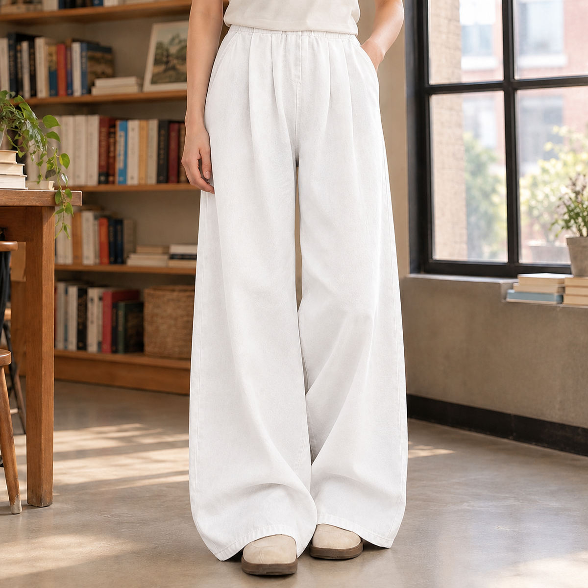 Rosemary Wide Leg Pants - White